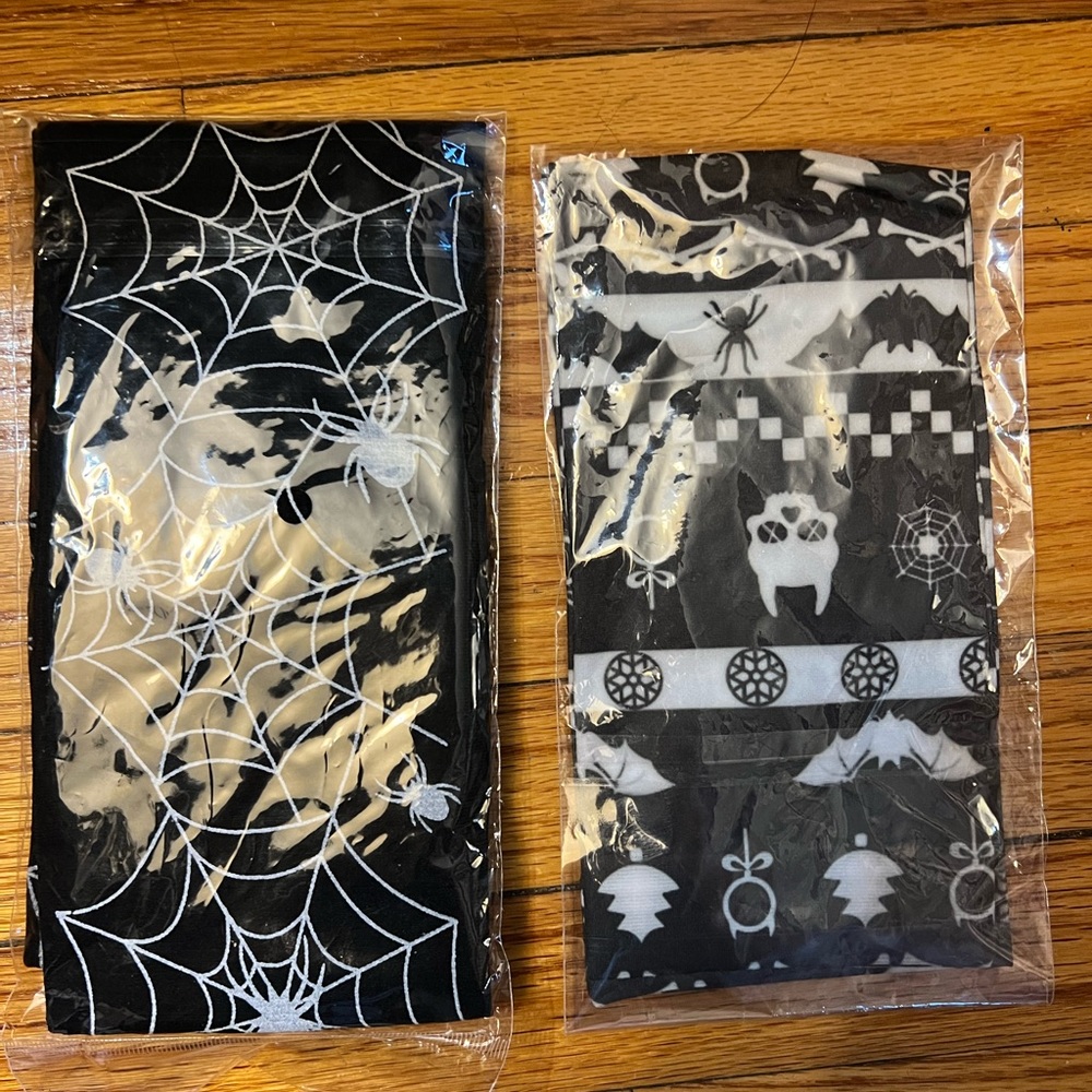 NWT bat pattern and spider wed pattern socks